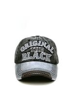 Perlotus Siyah Gri Beyzbol Şapka Original Black Nakışlı Deri Detaylı Tasarım