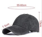 Perlotus Unisex Siyah Pamuklu Eskitme Şapka Ayarlanabilir Spor Şık Tasarım Organik Malzeme