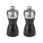 Peugeot 2/21283 Fidji karabiber/tuz değirmeni ahşap, 5,2 x 5,2 x 12 cm, mat siyah