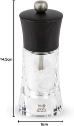 Peugeot 28411 Oleron tuz değirmeni, 14 cm, akrilik/Çikolata