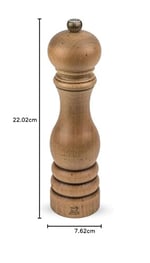 Peugeot Paris Antik Manuel Tuz Değirmeni, Klasik Öğütme Derecesi Ayarı, Yükseklik: 22 cm, Ahşap/Patina, Kahverengi, 30988 - Bedenler: 7.09in., 22 cm