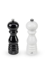 Peugeot Paris Karabiber-Tuz Değirmen Set Siyah-Beyaz 18Cm