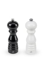 Peugeot Paris Karabiber-Tuz Değirmen Set Siyah-Beyaz 18Cm
