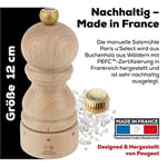 Peugeot Paris Tuz Değirmeni U-Select | Doğal 18 İla 40 Cm | Dekomiro Hediye Seti İle 100 Gr. Luisenhaller Derin-Tuz, Doğal, 5.5X5.5X12 Cm