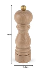 PEUGEOT - Paris u'Select karabiber değirmeni, 18 cm, önceden ayarlanmış 6 öğütme derecesi, PEFC sertifikalı ahşap, doğal renkler, doğal