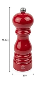 PEUGEOT - Paris u'Select karabiber değirmeni 18 cm + karabiber - 6 ön ayarlı öğütme derecesi - PEFC sertifikalı ahşaptan - Fransız bilgi birikimi - pas - Seçenekler: Karabiber değirmeni, Tuz değirmeni