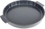 PEUGEOT - Seramik yuvarlak pasta kalıbı - 35 cm x 30 cm x 4,3 cm - Kapasite: 2,1 L - 10 yıl garanti - arduvaz grisi