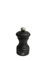 PEUGEOT - Tuz değirmeni Bistro Nature Black 10 cm + Tuz - Klasik öğütme derecesi ayarı - Geri dönüştürülmüş ahşaptan PEFC mührü ile - Siyah - Seçenekler: Karabiber değirmeni, Tuz değirmeni