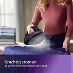 Philips 5000 Serisi Buharlı Ütü – 2.400 W, 180 g'a kadar buhar püskürtme, SteamGlide Plus taban, damlama durdurma sistemi, dikey buhar, verimli ütüleme, otomatik kireç temizleme (DST5030/80)