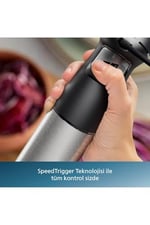 Philips 5000 Serisi El Blender, 1200W, 0,5 Lt Kapasiteli BPA İçermeyen Hazne, SpeedTrigger Teknolojisi, Dayanıklı Paslanmaz Çelik Bıçaklar (HR2695/00)