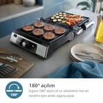 Philips 5000 Serisi Izgara ve Tost Makinesi - Ayarlanabilir sıcaklık, Geniş ızgara yüzeyi ve Yüksek Güç performansı, Çıkarılabilir yapışmaz plakalar ve yağ tepsisi (HD6301/90)