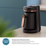 Philips 5000 Serisi Türk Kahvesi Makinesi, Közde Türk Kahvesi Pişirme Fonksiyonu, Kullanımı Kolay Dokunmatik Tuşlar Siyah & Bakır, HDA150/60