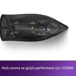 Philips 7500 Serisi Buharlı Ütü – 3200W Güç, 55 g/dk Sürekli Buhar, 260 g Güçlendirme, SteamGlide Elite Taban, Otomatik Kapanma, Damlama Önleyici Sistem, 300 ml Tank (DST7511/80)