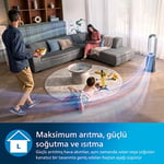 Philips 8000 Serisi Air Performer 3in1 Hava Temizleme Cihazı, 270 m³/sa Temiz Hava Hızı (CADR), Fan ve Isıtıcı, Air+ Uygulaması, (AMF870/15)