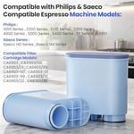 Philips AquaClean CA6903/10 CA6903/22-4 adet filtre kartuşu, Saeco Philips LatteGo kahve otomatı ile uyumlu, BPA içermez, kireç içermez, tadı iyileştirir