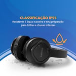 Philips Audio A4216BK/00 kulak üstü spor kulaklık kablosuz, 40 mm sürücü, 35 saat çalma süresi, IP55 toz/su koruması, soğutucu kulak kapakları, yıkanabilir kulaklık yastıkları, siyah, 2021/2022 model