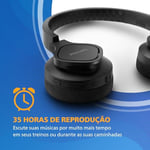 Philips Audio A4216BK/00 kulak üstü spor kulaklık kablosuz, 40 mm sürücü, 35 saat çalma süresi, IP55 toz/su koruması, soğutucu kulak kapakları, yıkanabilir kulaklık yastıkları, siyah, 2021/2022 model