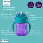 Philips Avent 7200858, Desenli Pipetli Bardak, 200 Ml, Çok Renkli