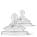 Philips Avent Doğal Tepkili Biberon Emziği, 2’li Paket, 1 Ay+, 3 Numara, Akıtmaz Emzik, Kolik ve Gaz Önleyici, BPA İçermez, SCY963/02
