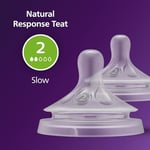 Philips Avent Doğal Tepkili Natural Response 2'Li Biberon Emziği No:2 0 Ay