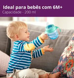 Philips Avent Eğitici Damlatmaz Bardak, 6 Ay+ Erkek Bebekler için, Yumuşak Silikon Uç, Sızdırmaz ve Kolay İçim, Tutma Saplı, BPA İçermez, Bulaşık Makinesinde Yıkanabilir, 200 ml, SCF551/05