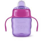 Philips Avent Eğitici Damlatmaz Bardak, 6 Ay+, Kız Bebekler için, Yumuşak Silikon Uç, Kolay Tutuş, Sızdırmaz Tasarım, Bulaşık Makinesinde Yıkanabilir, 200 ml, SCF551/03
