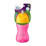 Philips Avent Pipetli Bardak, 12 Ay+, 300 ml, Desenli, Damlatmaz, Kolay Tutuş, Bulaşık Makinesinde Yıkanabilir, BPA İçermez, Pembe, SCF798/02