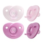 Philips Avent Soothie Emzik, 0‑6 Ay Kız Bebekler için, 2’li Paket, Ortodontik Silikon, BPA İçermez, Tek Parça Tasarım, Hastane Onaylı, Taşıma Kutulu, SCF099/22
