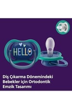 Philips Avent Ultra Air Emzik, 18 Ay+, Erkek Bebekler için, 2’li Paket, Ortodontik Silikon, Geniş Hava Delikli, Mikrodalga Sterilize Edilebilir, BPA İçermez, SCF349/18