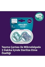 Philips Avent Ultra Air Emzik, 18 Ay+, Erkek Bebekler için, 2’li Paket, Ortodontik Silikon, Geniş Hava Delikli, Mikrodalga Sterilize Edilebilir, BPA İçermez, SCF349/18