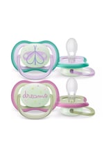 Philips Avent Ultra Air Night Karanlıkta Parlar Gece Emziği 0-6 Ay Kız Scf376/19