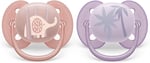 Philips Avent Ultra Hava Emziği Ortodontik ve BPA, Ekstra Havalandırma Delikleri 0-6 Ay (Kız Tasarımı) 2'li Paket