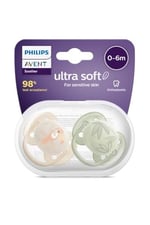 Philips Avent Ultra Hava Emziği Ortodontik ve BPA, Ekstra Havalandırma Delikleri 0-6 Ay (Erkek Tasarımı) 2'li Paket