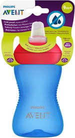 Philips Avent Yumuşak Uçlu Alıştırma Bardağı, 9 Ay, 300 Mililitre, Mavi, SCF802/01