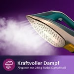 Philips Azur 8000 serisi buharlı ütü – 70 g/dk sürekli buhar, 240 g turbo buhar çıkışı, 3000 W güç, OptimalTEMP teknolojisi, yeşil opal (D - Seçenekler: 85 g/dk sürekli buhar, 70 g/dk sürekli buhar...