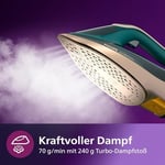Philips Azur 8000 serisi buharlı ütü – 70 g/dk sürekli buhar, 240 g turbo buhar çıkışı, 3000 W güç, OptimalTEMP teknolojisi, yeşil opal (D - Seçenekler: 85 g/dk sürekli buhar, 70 g/dk sürekli buhar...