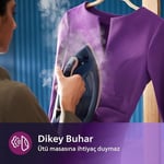 Philips Azur 8000 Serisi Buharlı Ütü - 85 g/dk Sürekli Buhar, 260g Turbo Şok Buhar, 3000 W, OptimalTEMP Teknolojisi, SteamGlide Elite Taban, Koyu Mavi (DST8050/20)