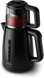 Philips Daily Collection Çay Makinesi - Otomatik Sıcak Tutma, 1.9L Su Isıtıcısı, 0.9L Cam Demlik, Hızlı Kaynatma 1700W, Kireç Filtresi, Kolay Dökme İçin Kablosuz Taban (HD7301/00)