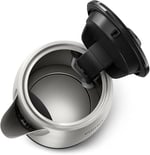 Philips Daily Collection Çelik Su Isıtıcı - 1.7L, 2200W, Işıklı Gösterge, 360° Döner Taban, Mikro Gözenekli Filtre, Yassı Isıtma Yüzeyi, Yaylı Kapak, Enerji Tasarruflu, Güvenli Tasarım (HD9350/90)