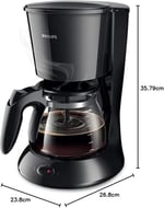 Philips Daily Collection Filtre Kahve Makinesi - Optimal lezzet için Aroma-Twister, 1.2L kapasite, damlatmayı önleyici, otomatik kapanma, bulaşık makinesinde yıkanabilir parçalar (HD7461/20)