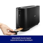 Philips Daily Collection Uzun Yuvalı Ekmek Kızartma Makinesi, Buz Çözme Modu, 8 Kızartma Ayarı, Uzun Yuvalı, Siyah, HD2590/90