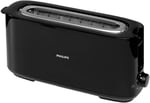 Philips Daily Collection Uzun Yuvalı Ekmek Kızartma Makinesi, Buz Çözme Modu, 8 Kızartma Ayarı, Uzun Yuvalı, Siyah, HD2590/90