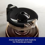 Philips Filtre Kahve Makinesi, 1,2 Lt Kapasite, Otomatik Kapanma, Cam Demlikli, Siyah ve Metal, HD7462/20