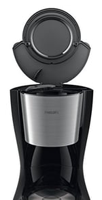 Philips Filtre Kahve Makinesi, 1,2 Lt Kapasite, Otomatik Kapanma, Cam Demlikli, Kolay Doldurma, Zamanlayıcı, Siyah ve Metal, HD7459/20