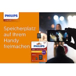 Philips FM64MP45B/10 sınıf 10 Micro SDXC 64 GB hafıza kartı adaptörü