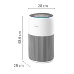Philips Hava Temizleyici 2200 Serisi, HEPA NanoProtect + Aktif Karbon Filtre, 109m² için CADR 420m³/s, Alerji hastaları, Ultra sessiz, Akıllı ve Uzun ömürlü filtre (AC2220/10)