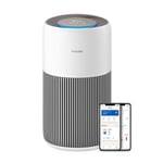 Philips Hava Temizleyici 2200 Serisi, HEPA NanoProtect + Aktif Karbon Filtre, 109m² için CADR 420m³/s, Alerji hastaları, Ultra sessiz, Akıllı ve Uzun ömürlü filtre (AC2220/10)