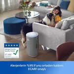 Philips Hava Temizleyici 3200 Serisi - HEPA NanoProtect + Aktif Karbon Filtre, CADR 520m³/sa 135m² Alerji Hastaları İçin, Ultra-sessiz, Akıllı ve Enerji Verimli, Gümüş (AC3220/10)