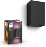 Philips Hue White and Color Ambiance LED dış duvar lambası, kısılabilir, 16 milyona kadar renk, uygulama ile kontrol edilebilir, Amazon Alexa (Echo, Echo Dot) ile uyumlu