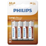 Philips Longlife Çinko Pil AA X4 (R6L4B/10)
